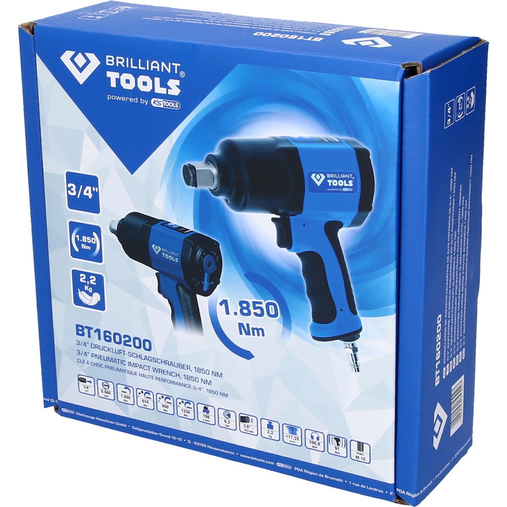 Produktabbildung Nr. 8: BRILLIANT TOOLS 3/4" Druckluft-Schlagschrauber, 1800 Nm