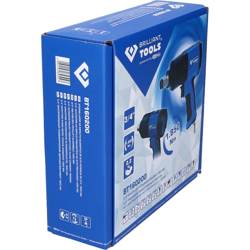 Produktabbildung Nr. 11: BRILLIANT TOOLS 3/4" Druckluft-Schlagschrauber, 1800 Nm