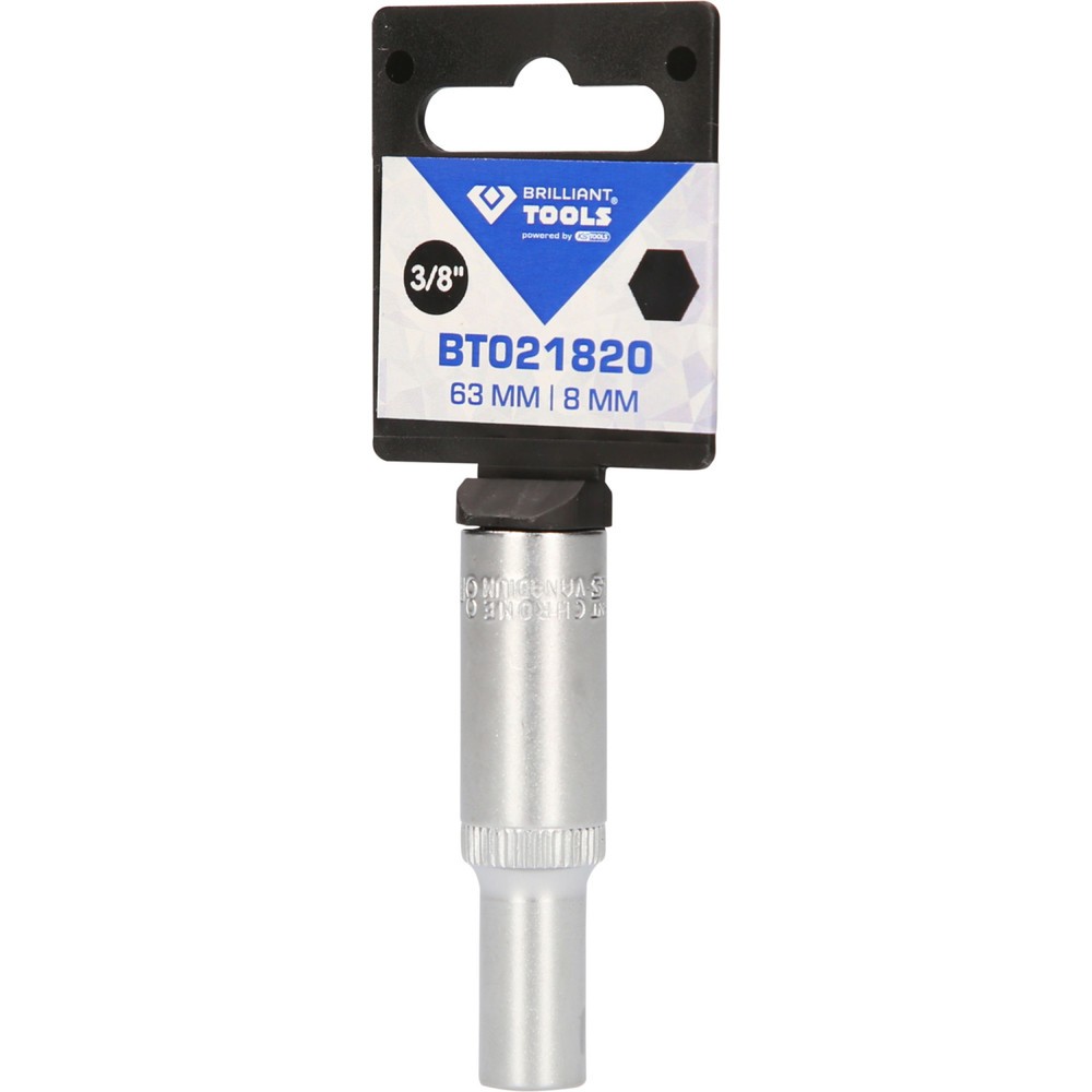 Produktabbildung Nr. 5: BRILLIANT TOOLS 3/8" Sechskant-Stecknuss, lange Ausführung, 8 mm