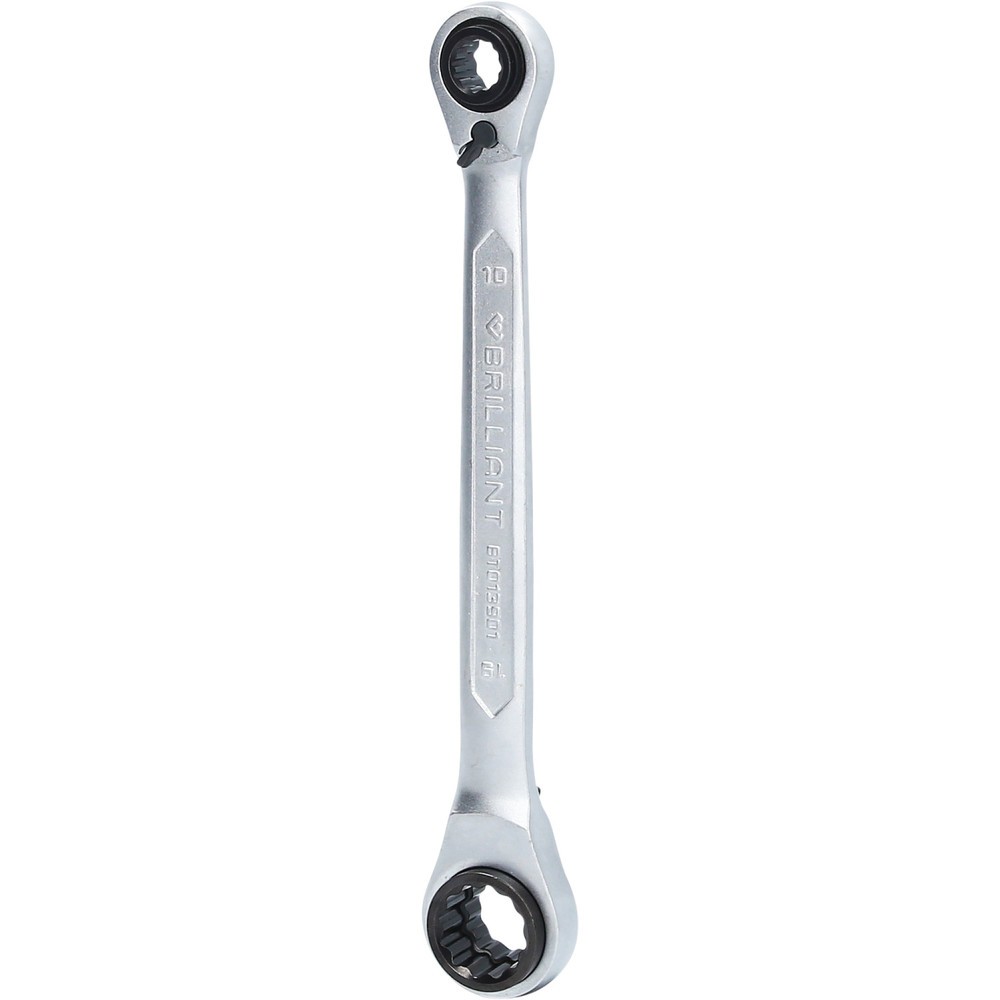Produktabbildung: BRILLIANT TOOLS 4 in 1, Doppel-Ratschenringschlüssel, 10 x 13, 17 x 19 mm