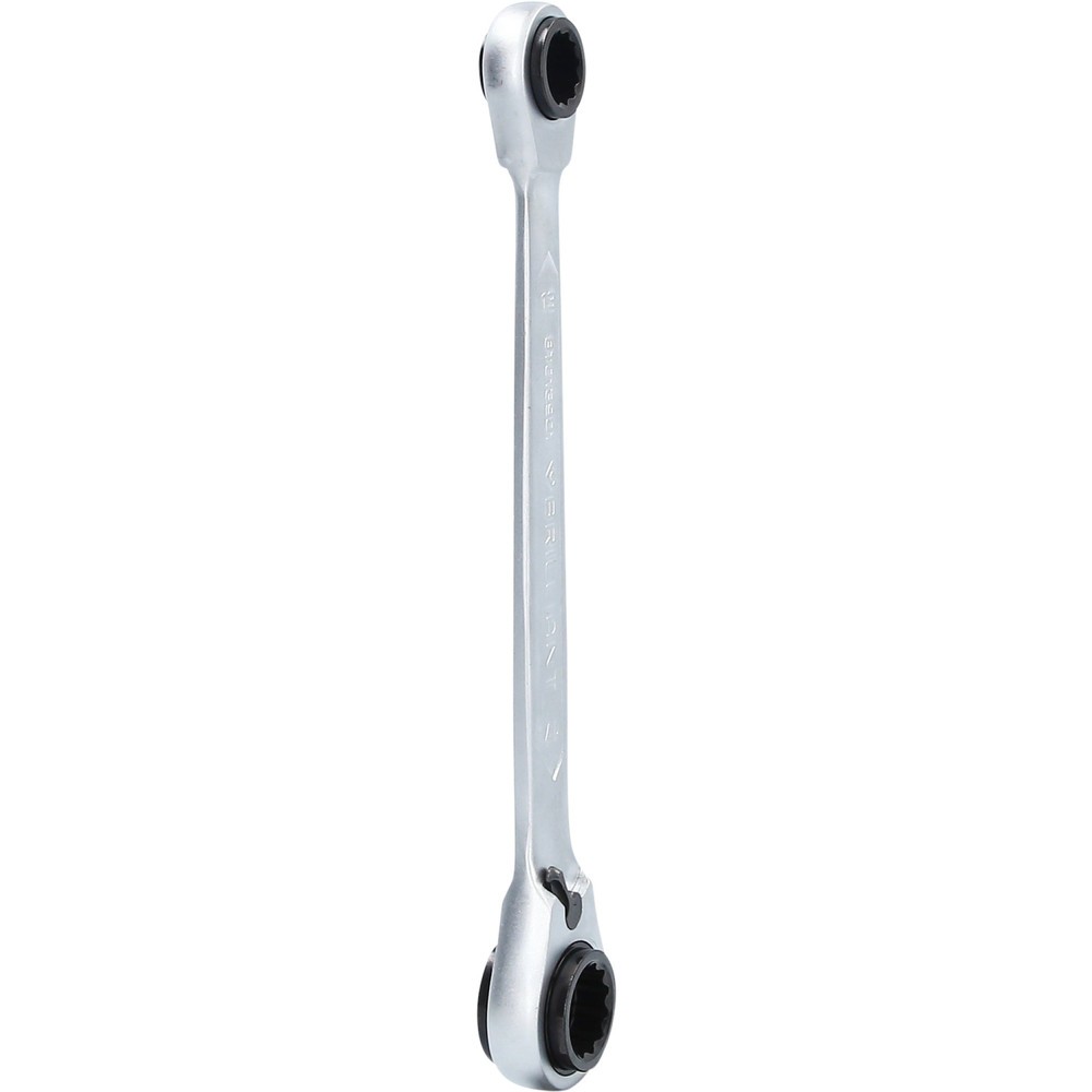 Produktabbildung Nr. 2: BRILLIANT TOOLS 4 in 1, Doppel-Ratschenringschlüssel, 10 x 13, 17 x 19 mm