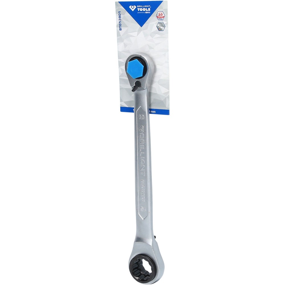 Produktabbildung Nr. 5: BRILLIANT TOOLS 4 in 1, Doppel-Ratschenringschlüssel, 10 x 13, 17 x 19 mm