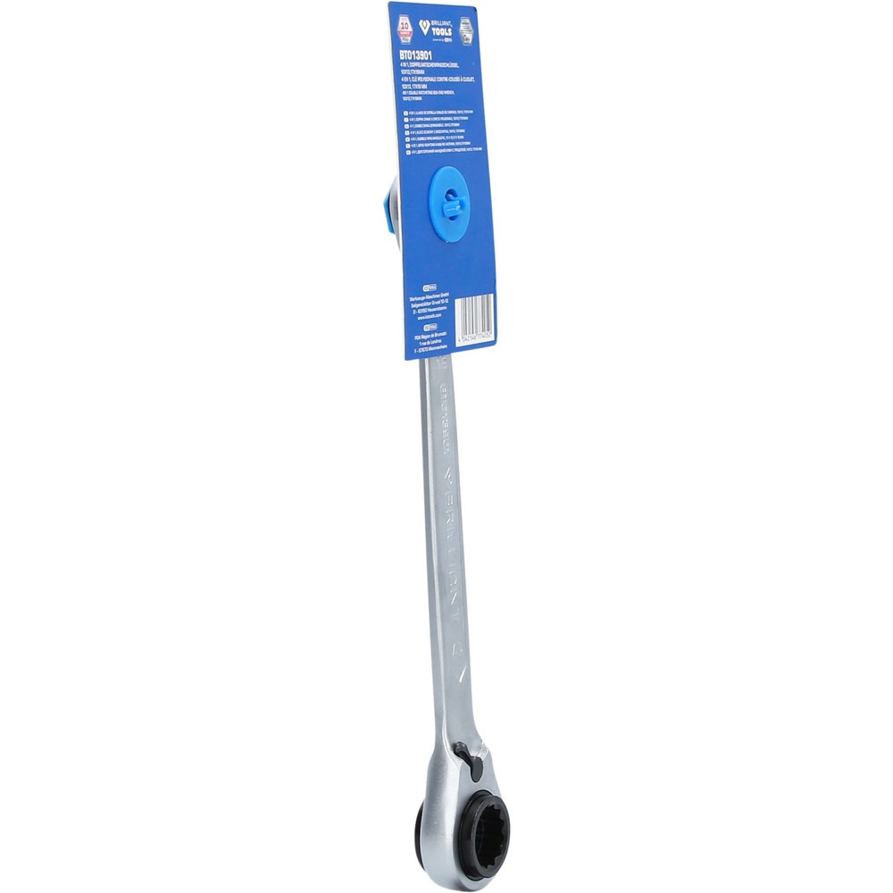 Produktabbildung Nr. 6: BRILLIANT TOOLS 4 in 1, Doppel-Ratschenringschlüssel, 10 x 13, 17 x 19 mm