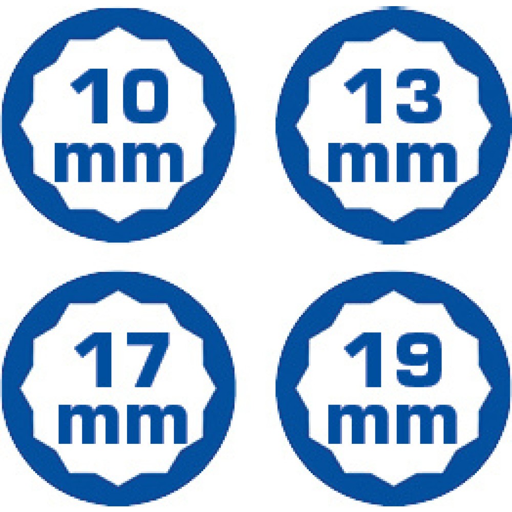 Produktabbildung Nr. 11: BRILLIANT TOOLS 4 in 1, Doppel-Ratschenringschlüssel, 10 x 13, 17 x 19 mm