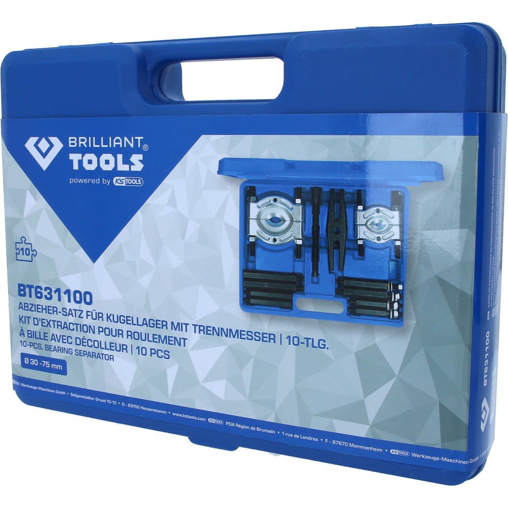Produktabbildung Nr. 5: BRILLIANT TOOLS Abzieher-Satz für Kugellager mit Trennmesser, 10-tlg
