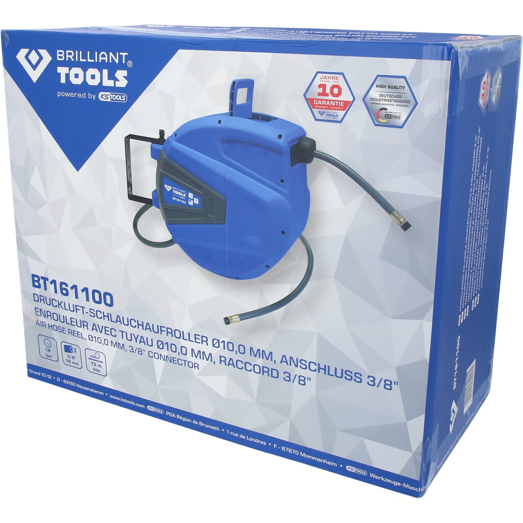 Produktabbildung Nr. 7: BRILLIANT TOOLS Automatischer Druckluftschlauch-Aufroller, Ø 10 mm x 15 m