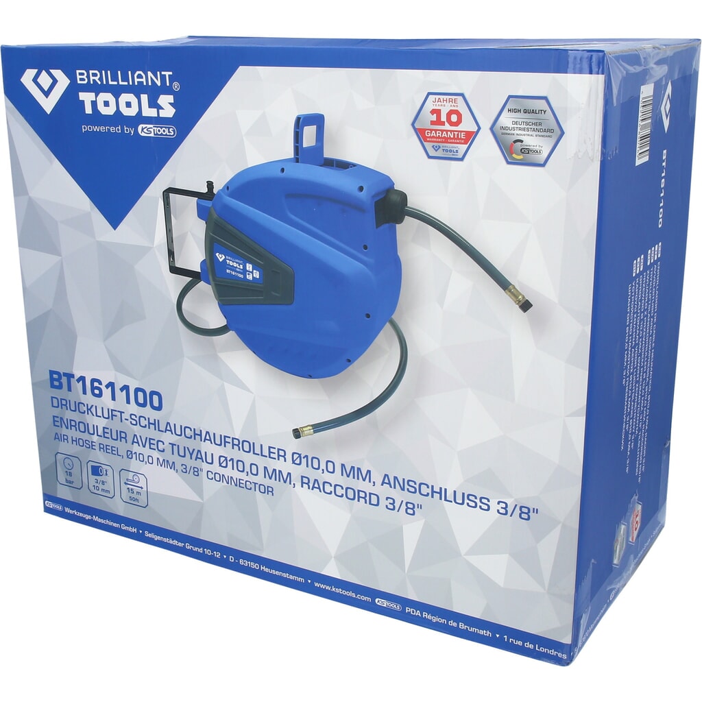 Produktabbildung Nr. 8: BRILLIANT TOOLS Automatischer Druckluftschlauch-Aufroller, Ø 10 mm x 15 m