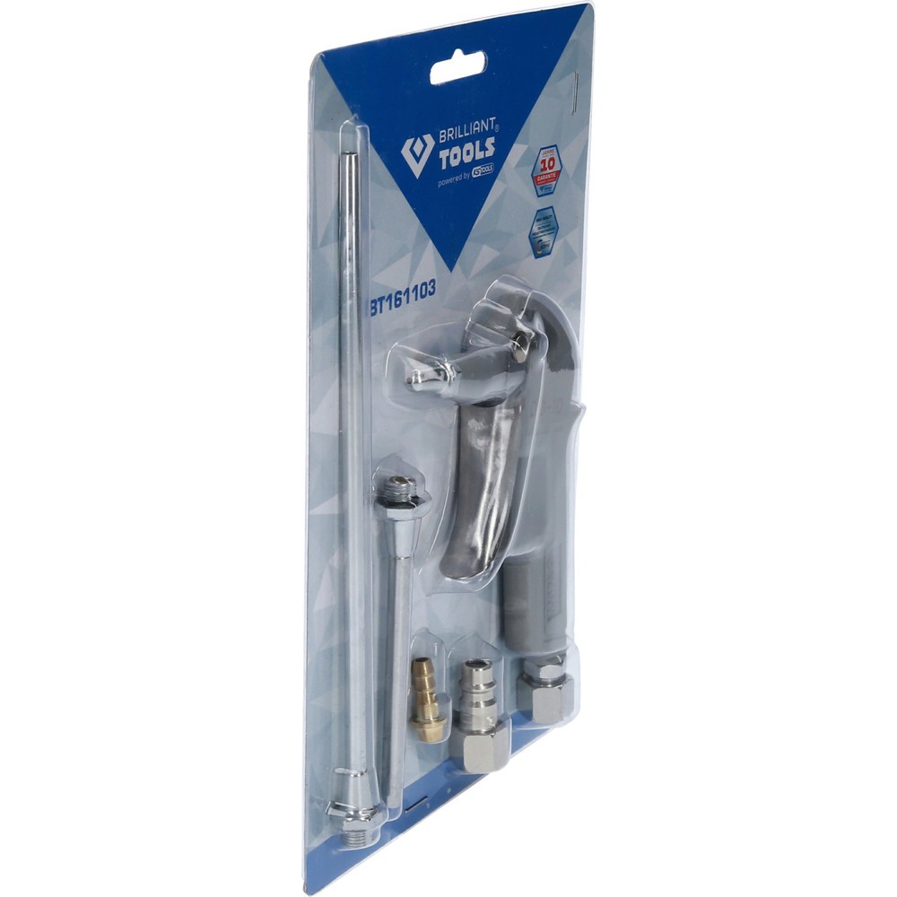 Produktabbildung Nr. 6: BRILLIANT TOOLS Druckluft-Ausblaspistole inklusive 3 Wechseldüsen