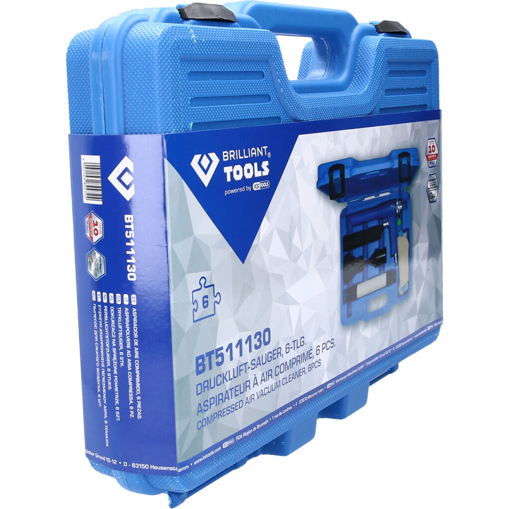 Produktabbildung Nr. 9: BRILLIANT TOOLS Druckluft-Sauger, 6-tlg