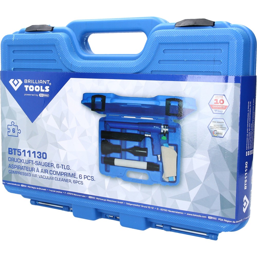 Produktabbildung Nr. 9: BRILLIANT TOOLS Druckluft-Sauger, 6-tlg