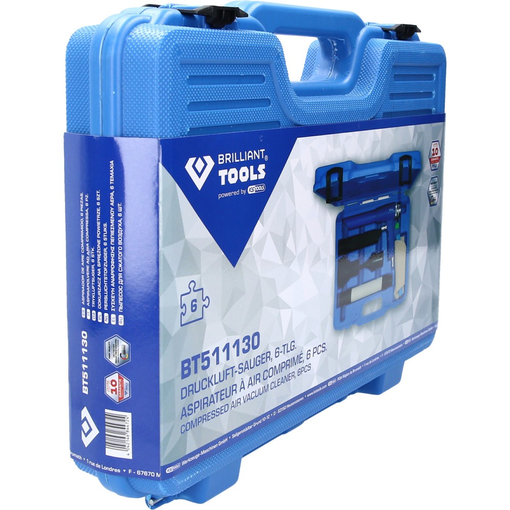 Produktabbildung Nr. 10: BRILLIANT TOOLS Druckluft-Sauger, 6-tlg