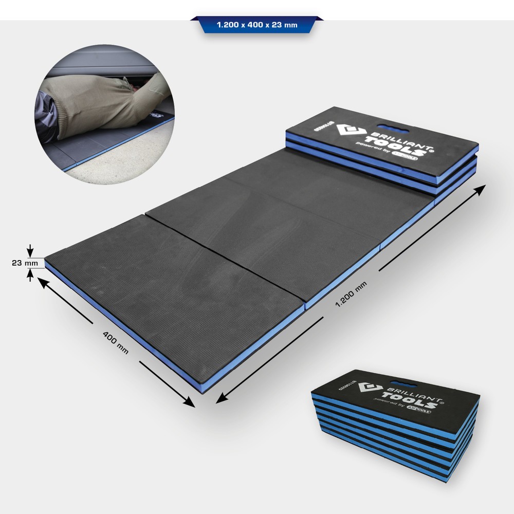 Produktabbildung Nr. 10: BRILLIANT TOOLS Faltbare Mechaniker-Schutzmatte, 1200 x 400 x 23 mm