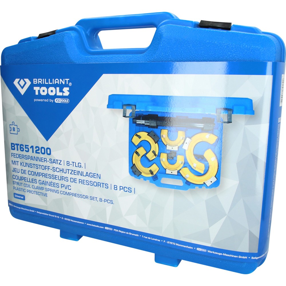 Produktabbildung Nr. 6: BRILLIANT TOOLS Federspanner-Satz, 15-tlg, mit Kunststoff-Schutzeinlagen