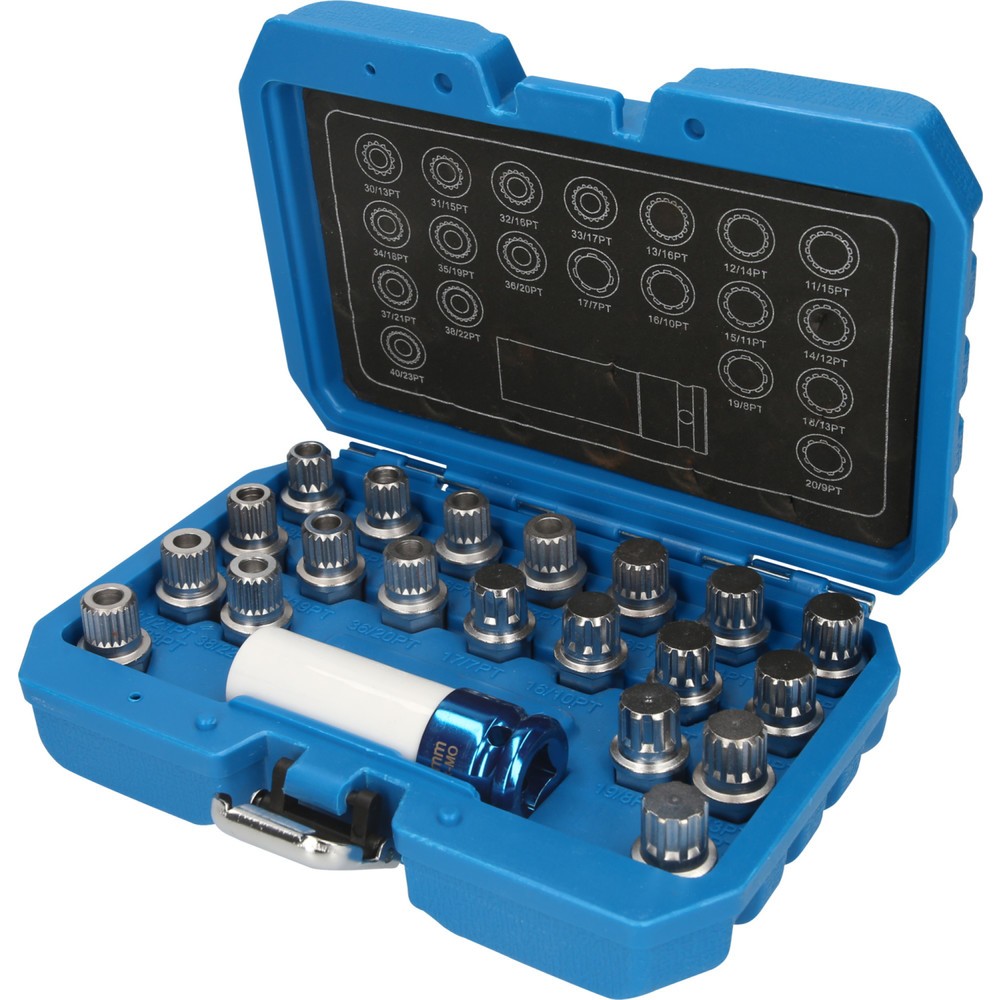 Produktabbildung Nr. 1: BRILLIANT TOOLS Felgenschloss-Sortiment für BMW, 21-tlg