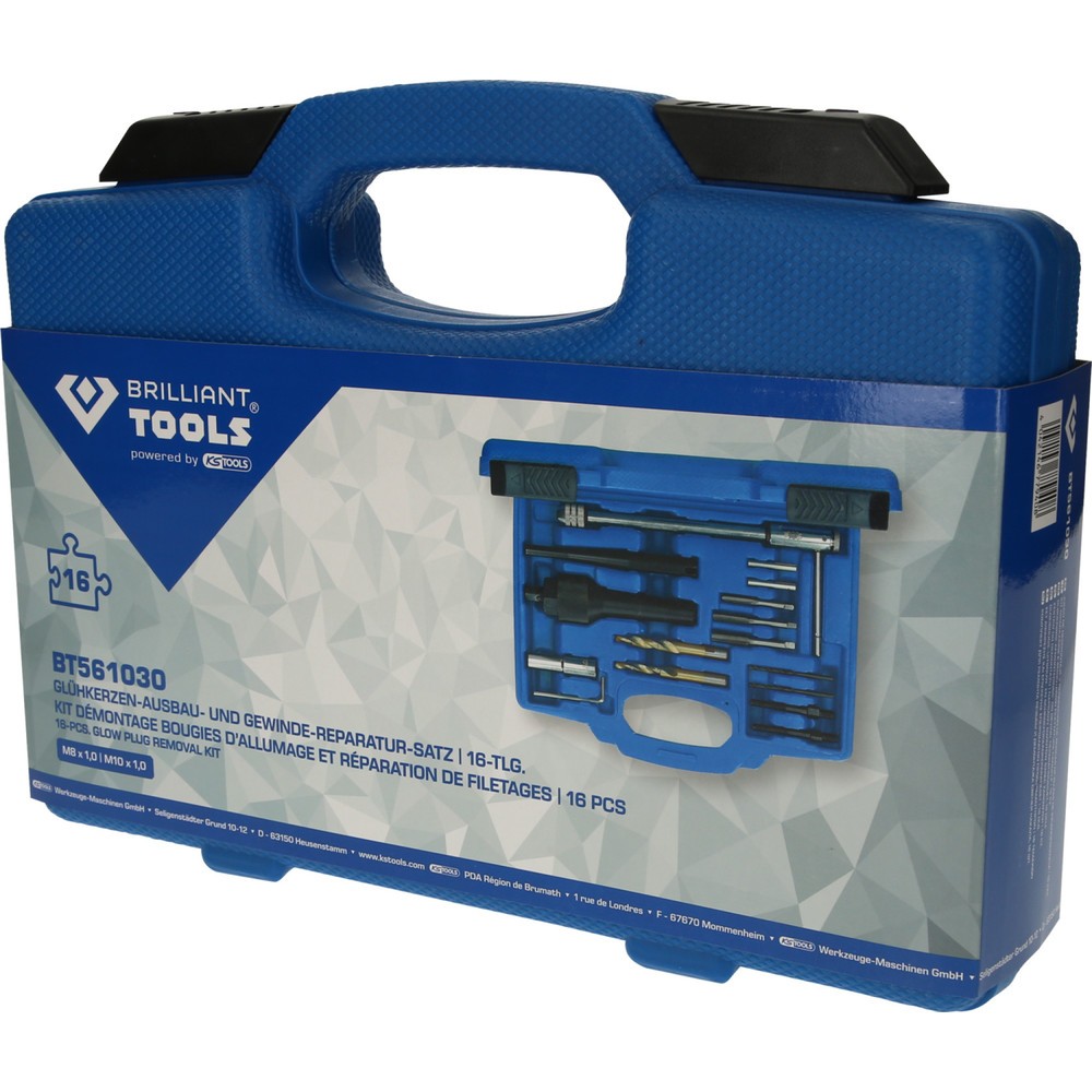 Produktabbildung Nr. 7: BRILLIANT TOOLS Glühkerzen-Ausbau- und Gewinde-Reparatur-Satz, 16-tlg