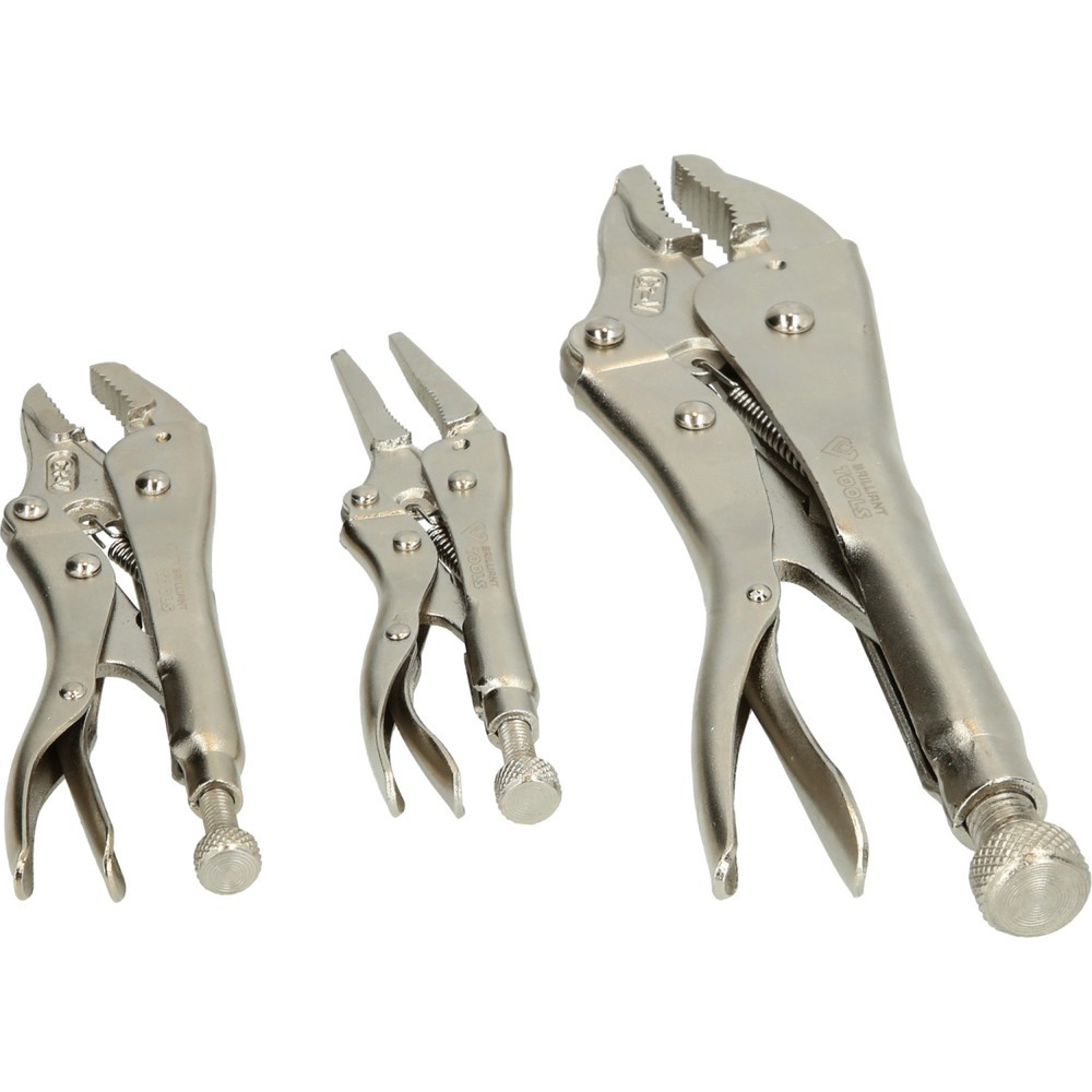 Produktabbildung: BRILLIANT TOOLS Gripzangen-Satz, 3-tlg
