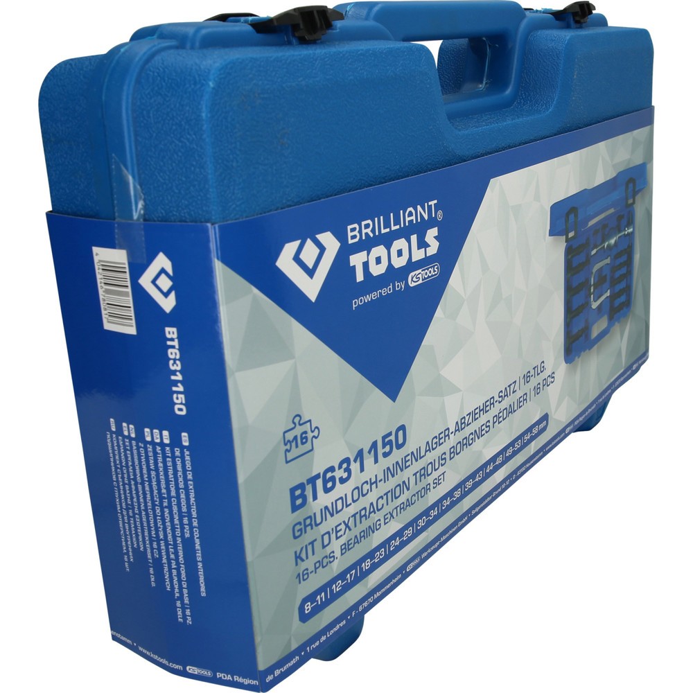 Produktabbildung Nr. 6: BRILLIANT TOOLS Grundloch-Innenlager-Abzieher-Satz, 16-tlg