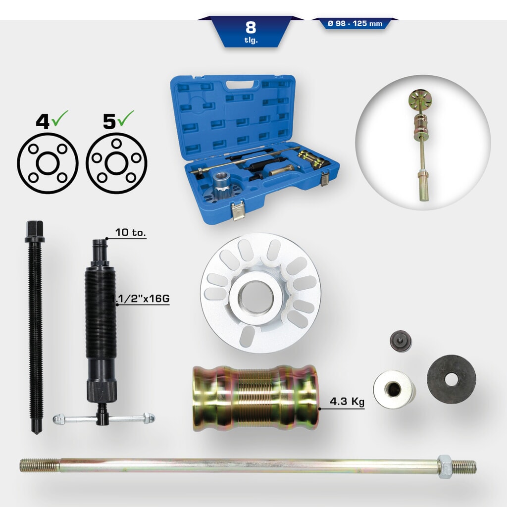 Produktabbildung Nr. 7: BRILLIANT TOOLS Hydraulischer Ausdrücker-Satz für Antriebswellen, 8-tlg