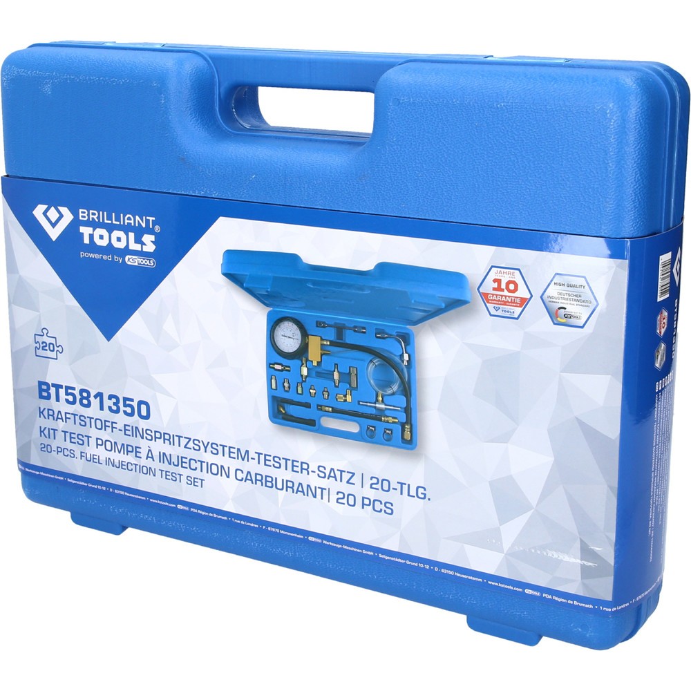Produktabbildung Nr. 5: BRILLIANT TOOLS Kraftstoff-Einspritzsystem-Tester-Satz, 20-tlg