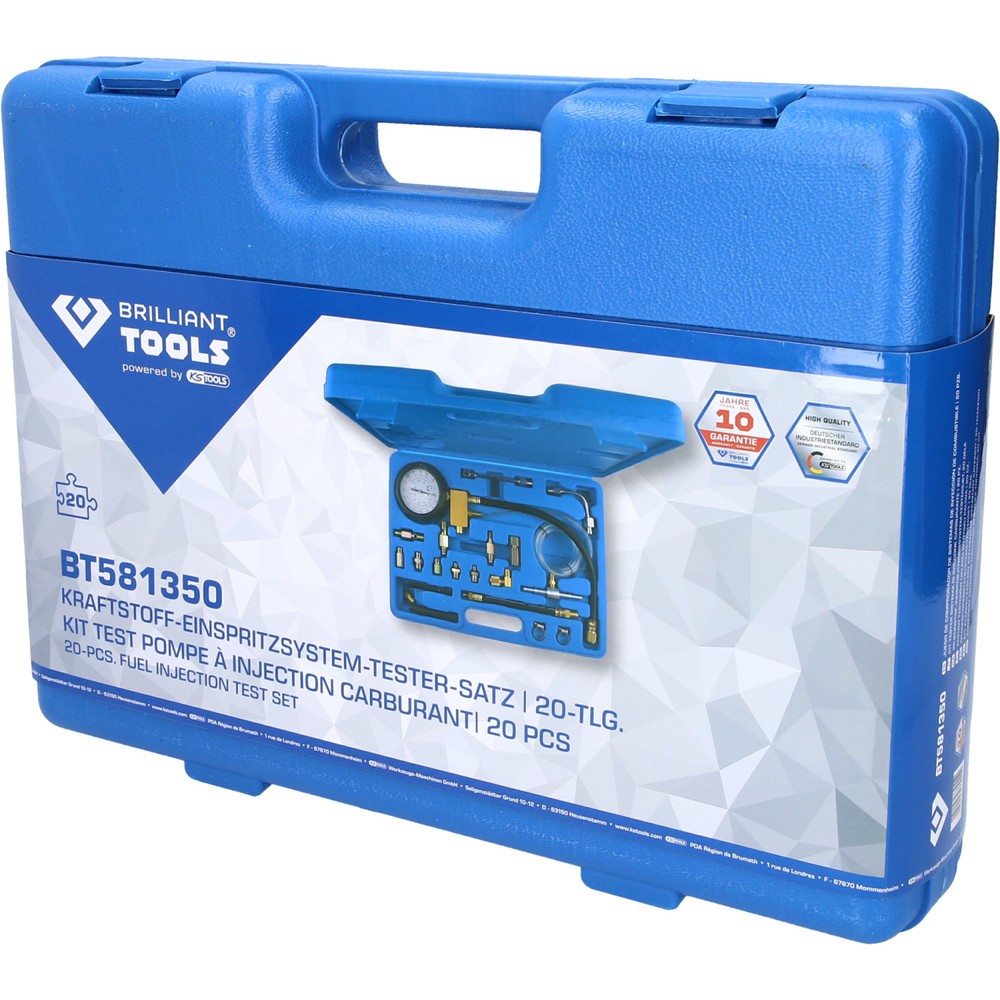 Produktabbildung Nr. 7: BRILLIANT TOOLS Kraftstoff-Einspritzsystem-Tester-Satz, 20-tlg