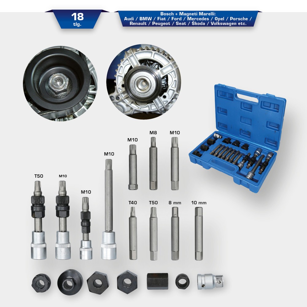 Produktabbildung Nr. 13: BRILLIANT TOOLS Lichtmaschinen Bit- und Steckschlüssel-Satz, 18-tlg