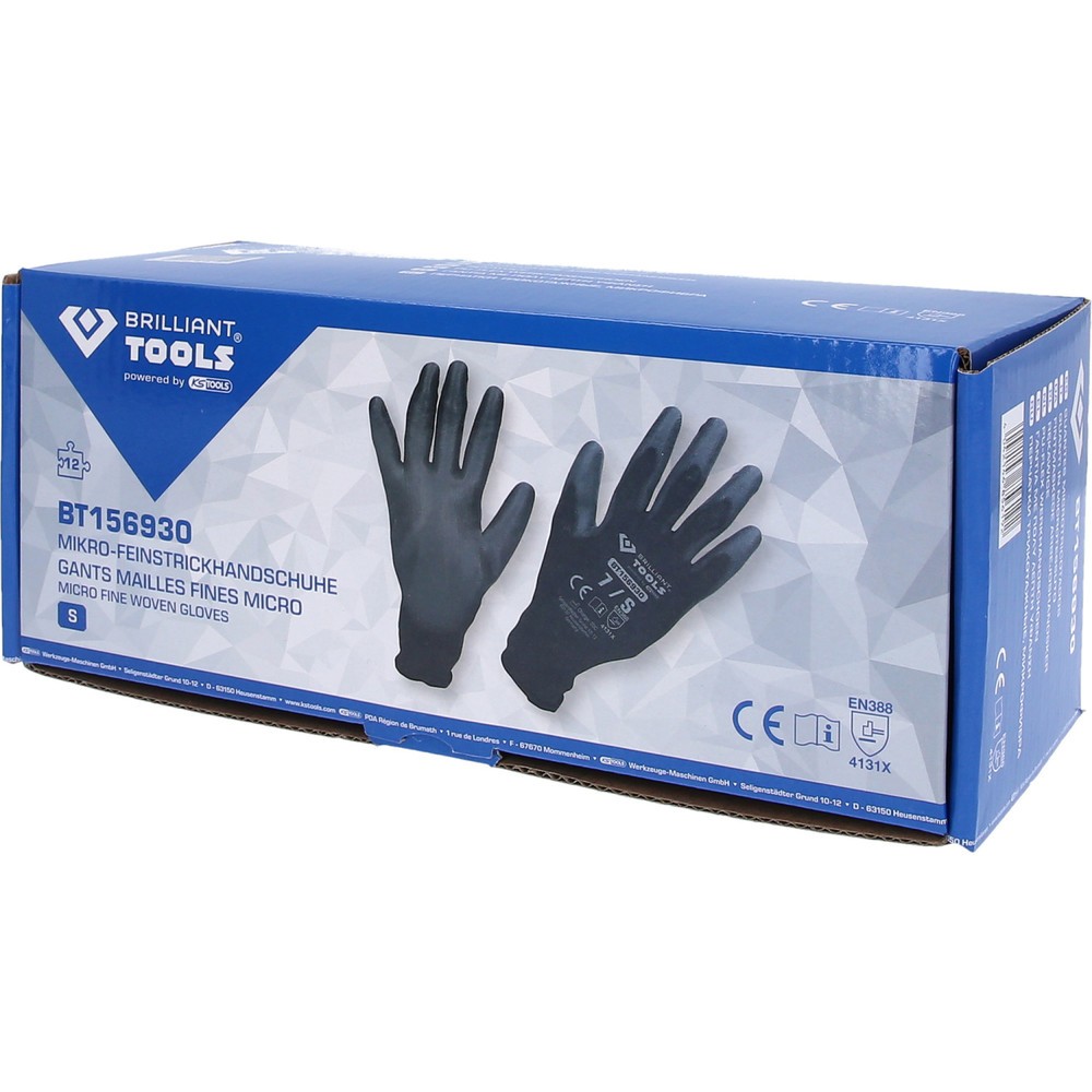 Produktabbildung Nr. 6: BRILLIANT TOOLS Mikro-Feinstrickhandschuhe, Größe 7 / S