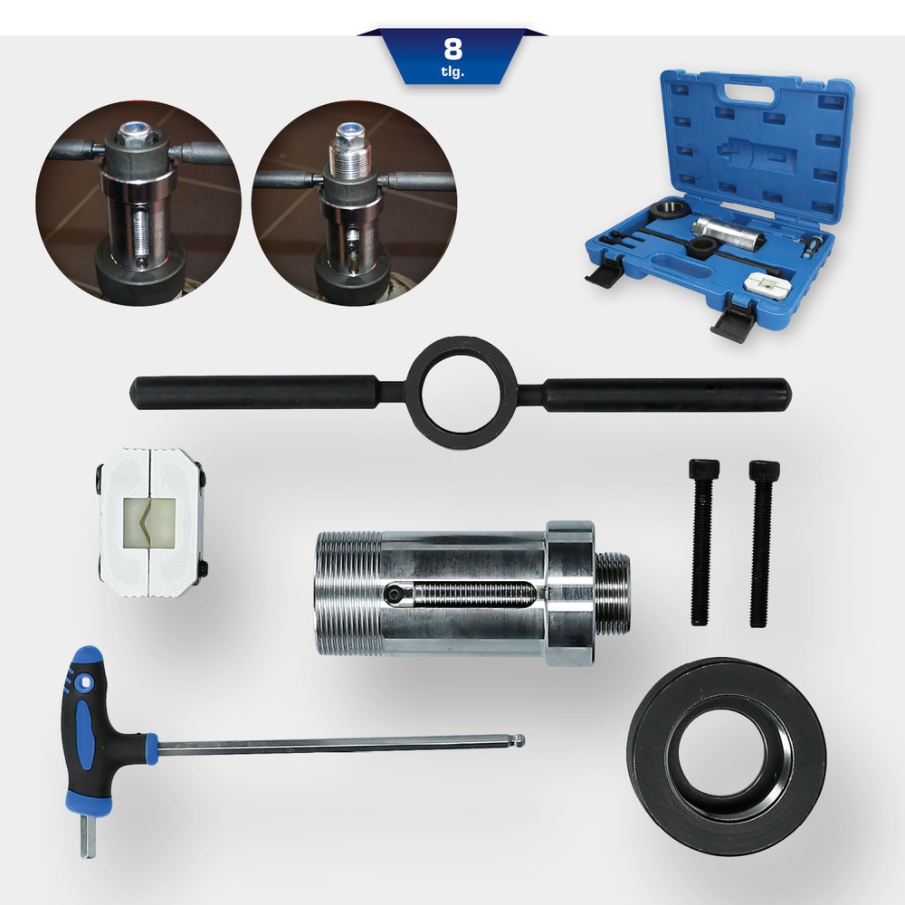 Produktabbildung Nr. 9: BRILLIANT TOOLS Montagewerkzeug für Stoßdämpfer mit Zuganschlagsfeder, 8-tlg