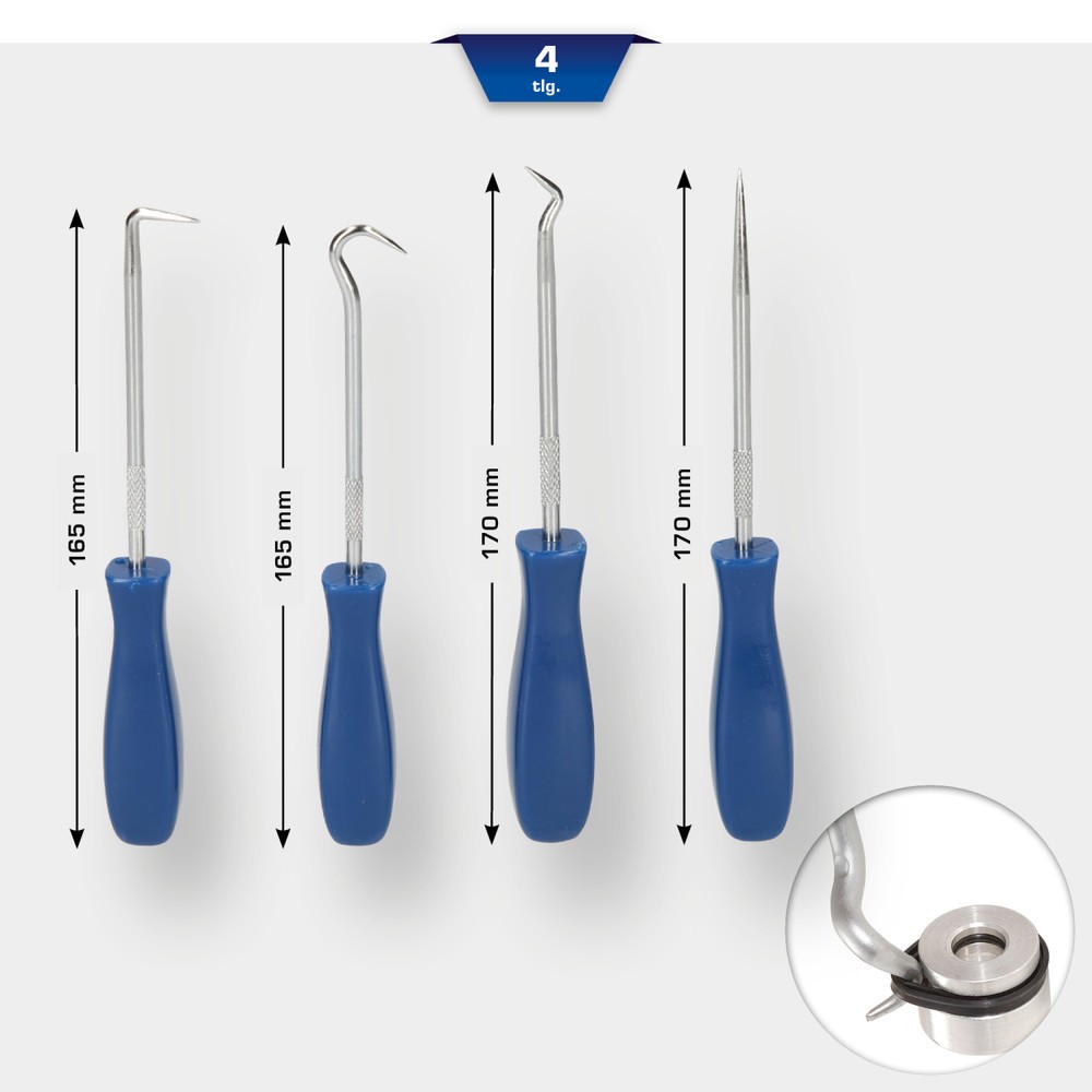 Produktabbildung Nr. 10: BRILLIANT TOOLS Nadel-Haken-Satz, 4-tlg