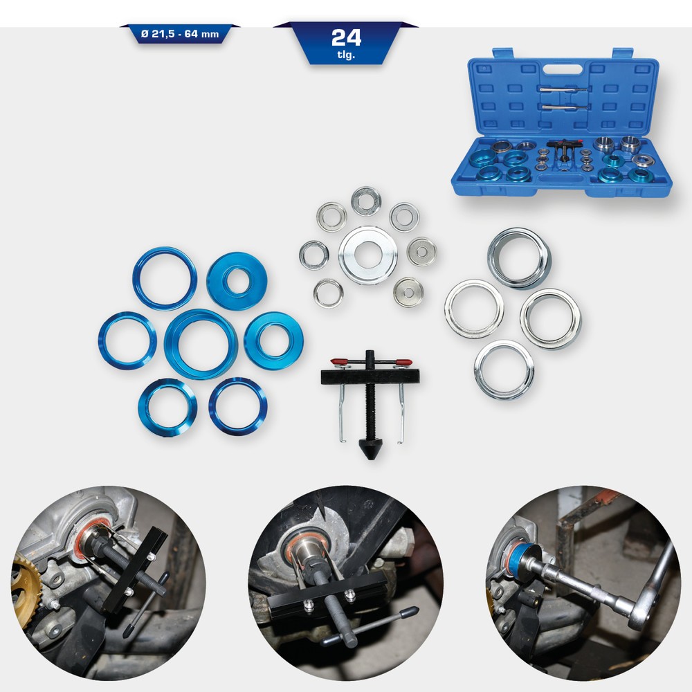 Produktabbildung Nr. 13: BRILLIANT TOOLS Radialdichtring-Montage-Demontage-Satz, 24-tlg
