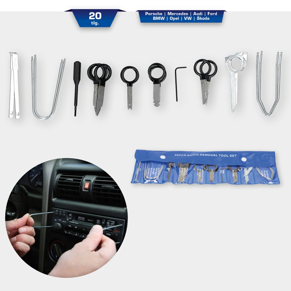 Produktabbildung: BRILLIANT TOOLS Radio-Demontage-Satz, 18-tlg