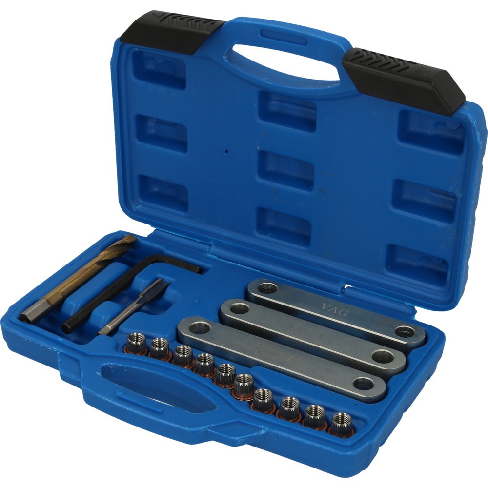 Produktabbildung Nr. 1: BRILLIANT TOOLS Reparatursatz für Bremsgewinde, M9 x 1,25, 16-tlg