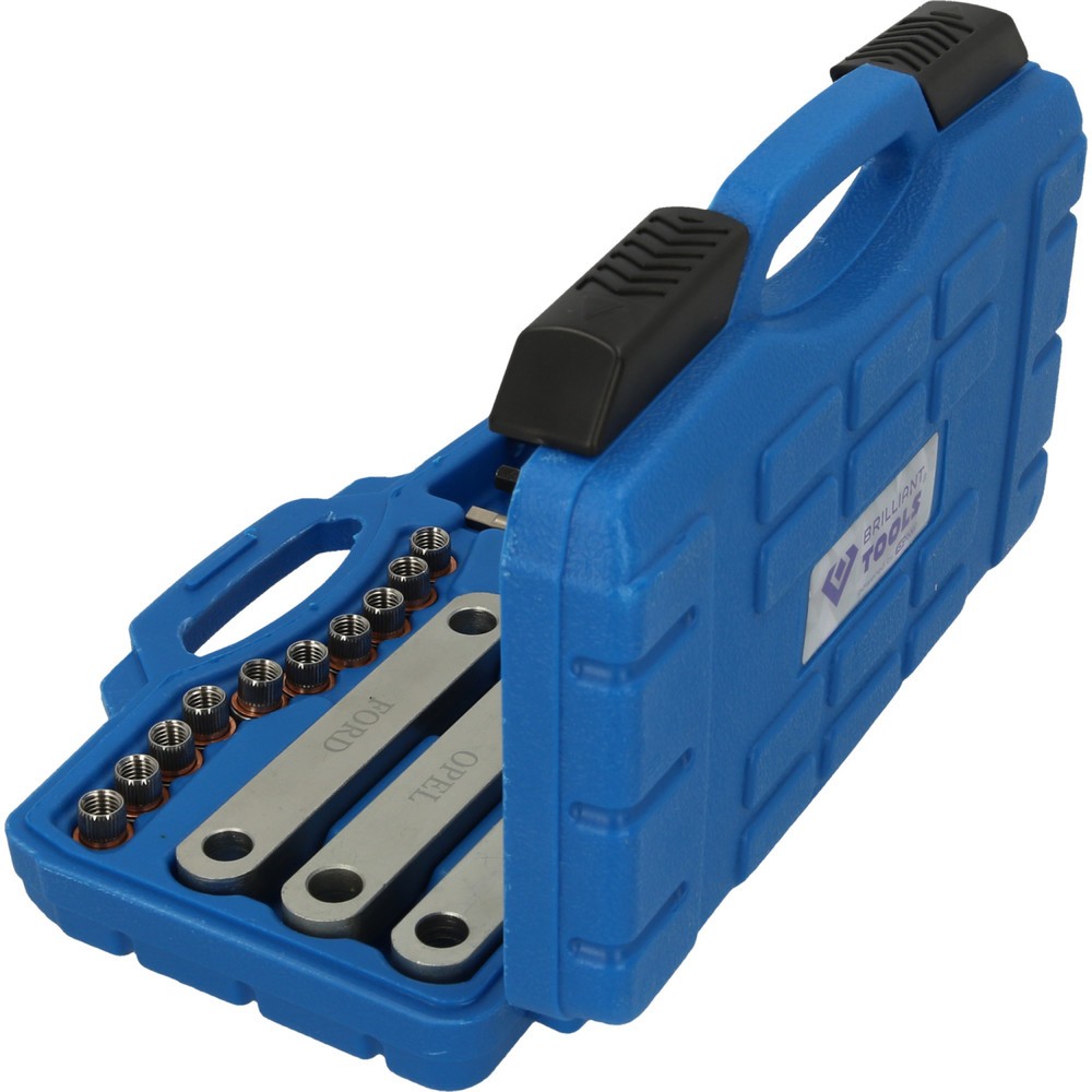 Produktabbildung Nr. 2: BRILLIANT TOOLS Reparatursatz für Bremsgewinde, M9 x 1,25, 16-tlg