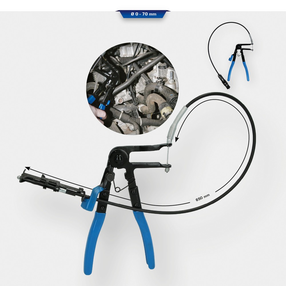 Produktabbildung Nr. 11: BRILLIANT TOOLS Schlauchschellen-Zange, mit Bowdenzug