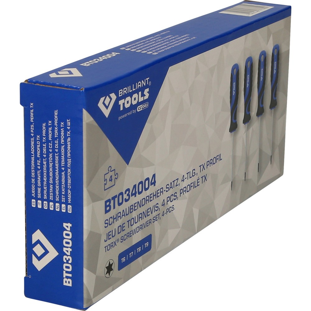 Produktabbildung Nr. 8: BRILLIANT TOOLS Schraubendreher-Satz, 4-tlg, Torx-Profil
