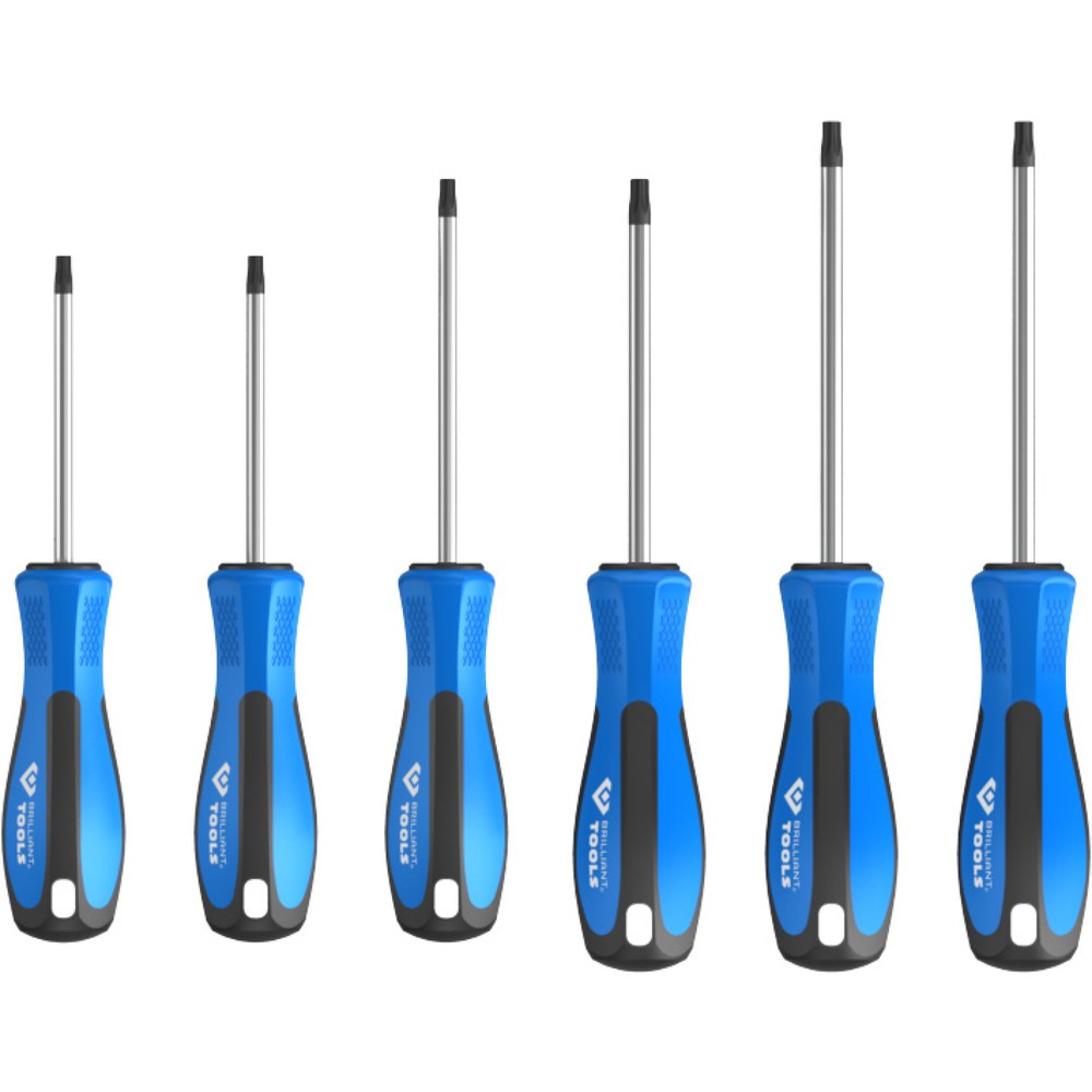 Produktabbildung: BRILLIANT TOOLS Schraubendreher-Satz, 6-tlg, Torx-Profil