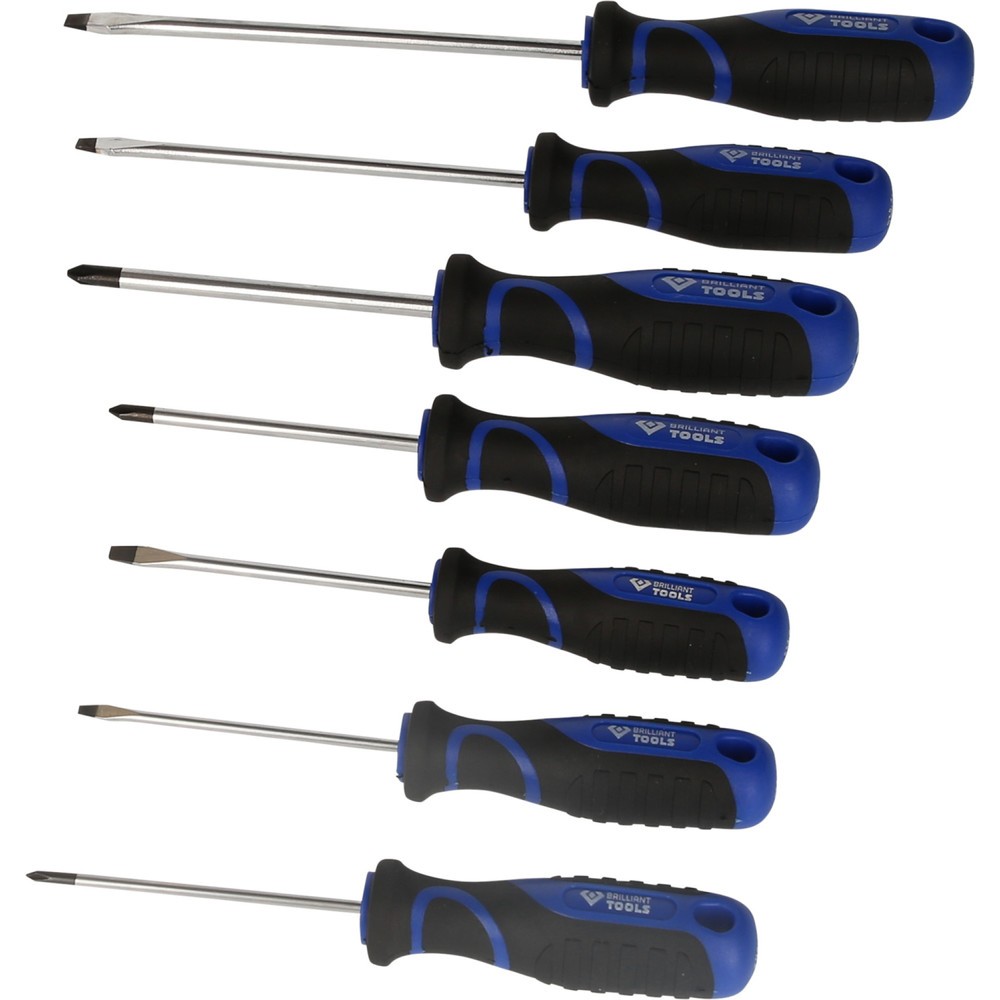 Produktabbildung Nr. 6: BRILLIANT TOOLS Schraubendreher-Satz, 7-tlg, Schlitz, PH