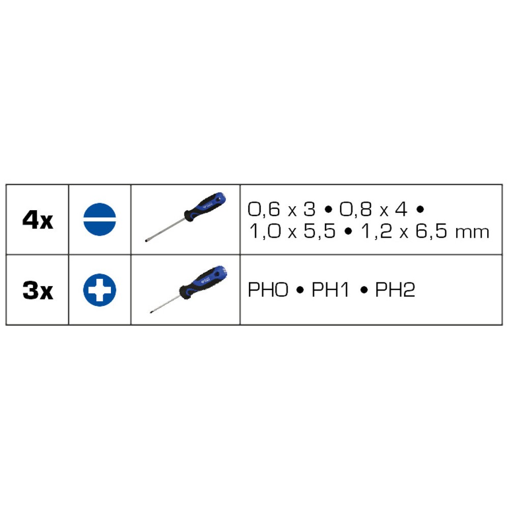Produktabbildung Nr. 12: BRILLIANT TOOLS Schraubendreher-Satz, 7-tlg, Schlitz, PH