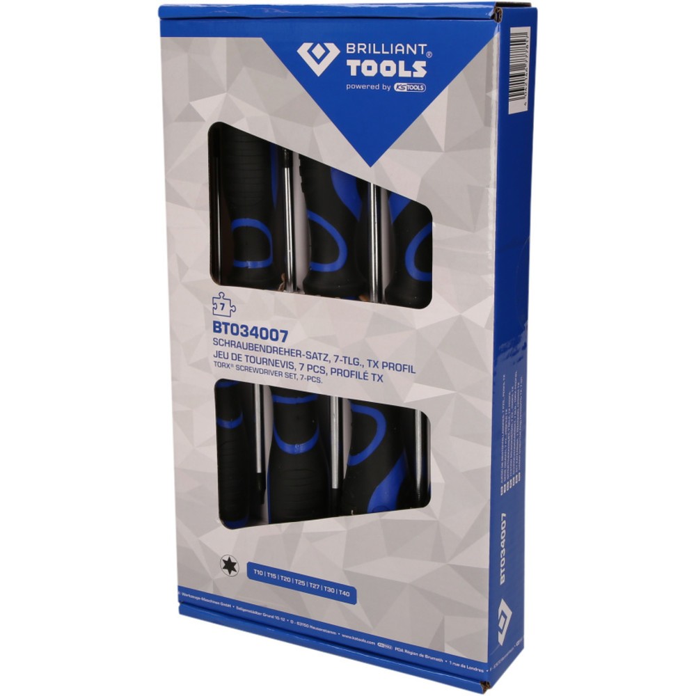 Produktabbildung Nr. 7: BRILLIANT TOOLS Schraubendreher-Satz, 7-tlg, Torx-Profil