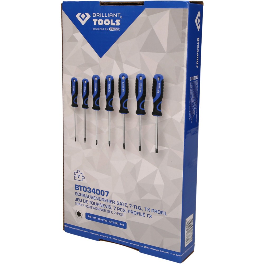 Produktabbildung Nr. 9: BRILLIANT TOOLS Schraubendreher-Satz, 7-tlg, Torx-Profil
