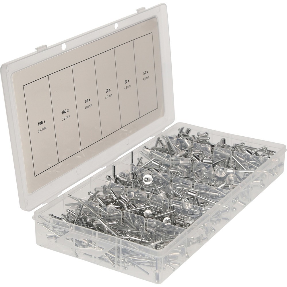 Produktabbildung Nr. 4: BRILLIANT TOOLS Sortiment Blindnieten, 400-tlg, 2, 4 - 3, 2 - 4 - 4, 8 mm