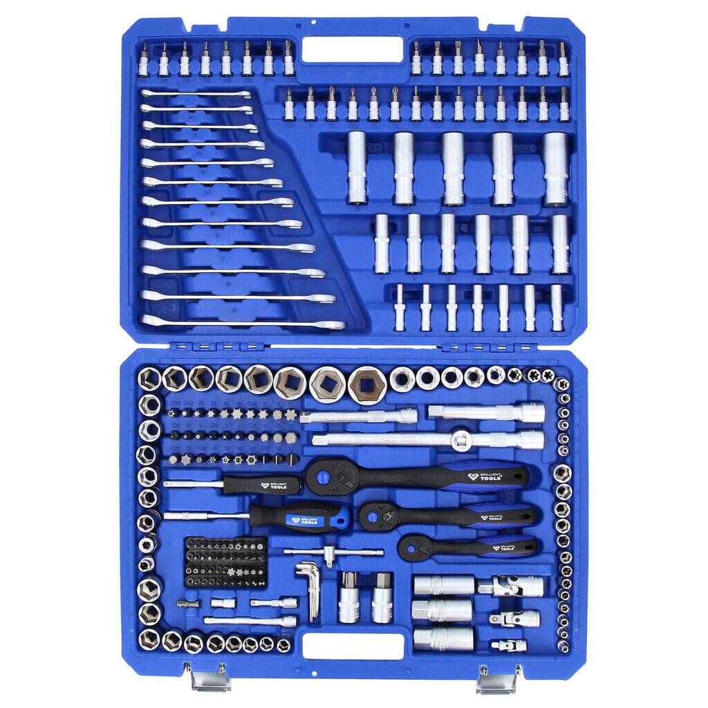 Produktabbildung Nr. 13: BRILLIANT TOOLS Steckschlüssel-Satz, 216-tlg, 1/4", 3/8", 1/2"