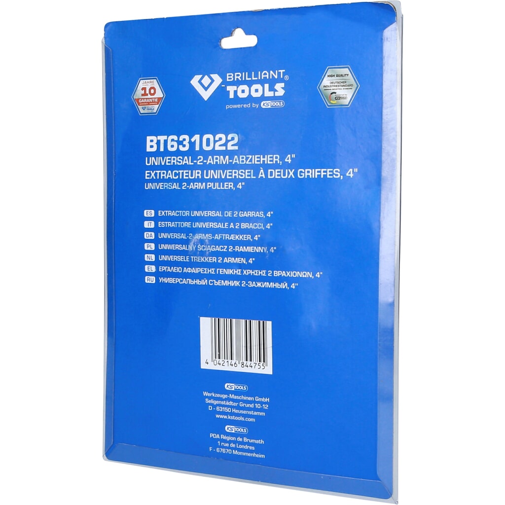 BRILLIANT TOOLS Universal-2-Arm-Abzieher, 4" Produktabbildung Nr. 7: BRILLIANT TOOLS Universal-2-Arm-Abzieher, 4"