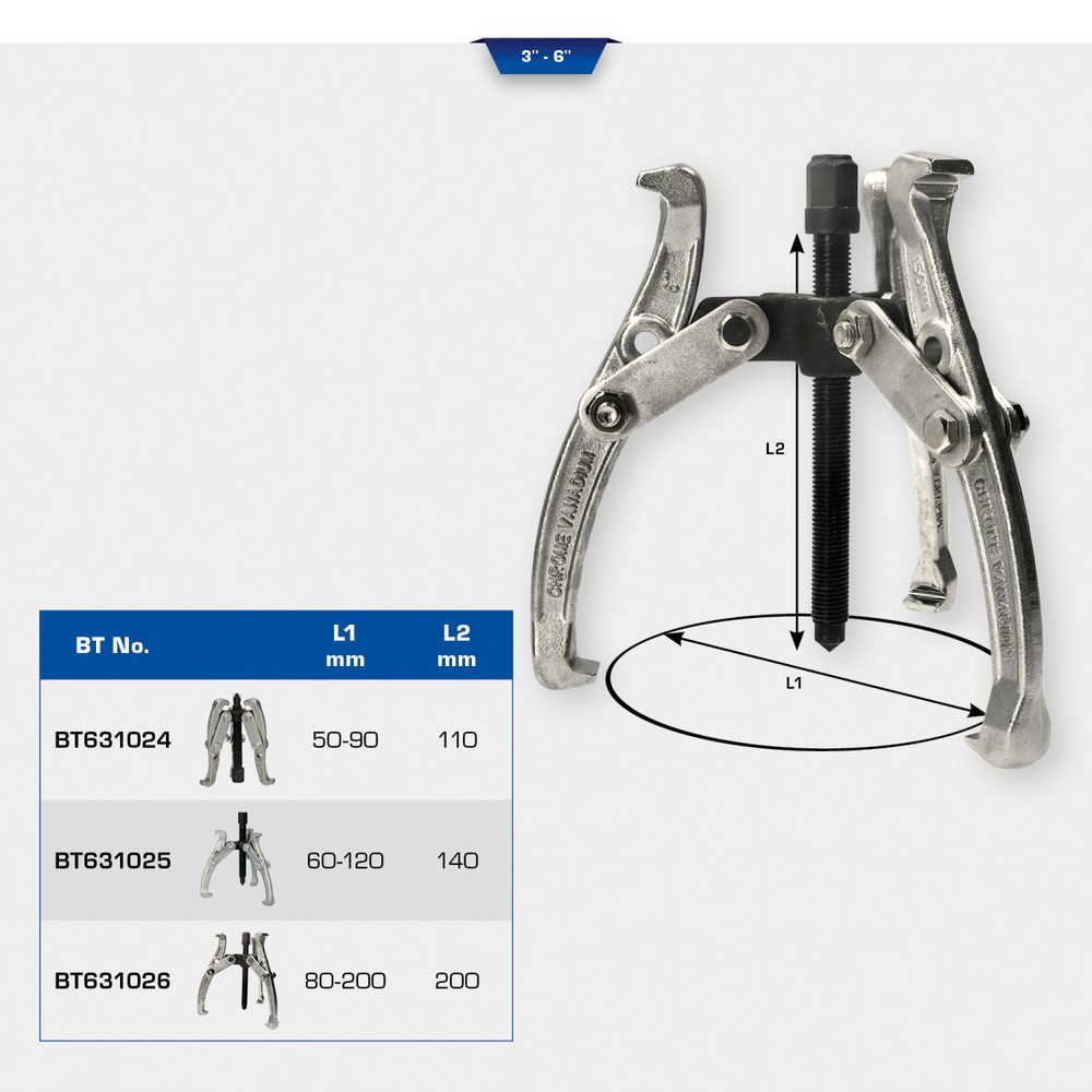 Produktabbildung Nr. 5: BRILLIANT TOOLS Universal-3-Arm-Abzieher, 6"