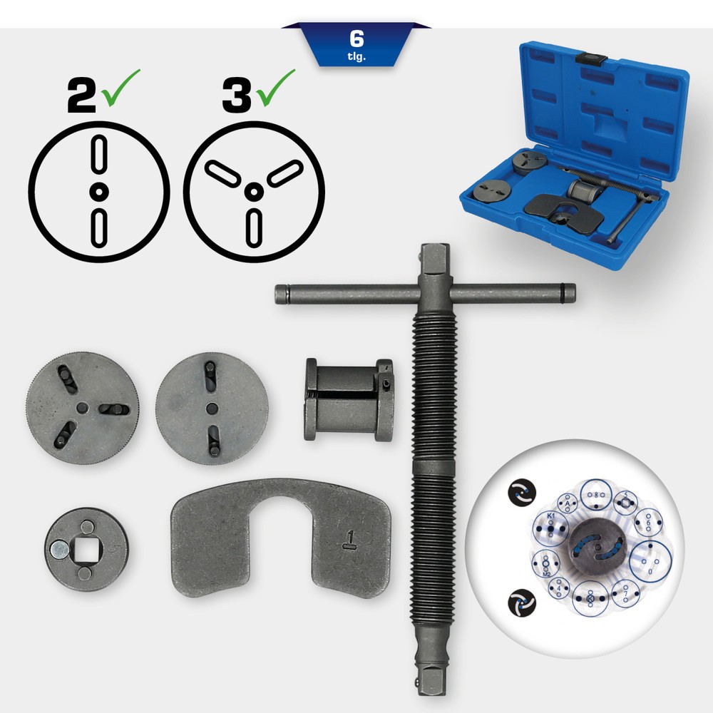 Produktabbildung Nr. 13: BRILLIANT TOOLS Universal-Bremskolben-Rückstellwerkzeug-Satz, 5-tlg