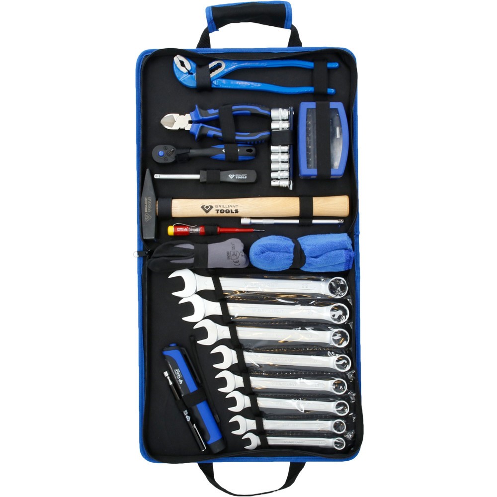 Produktabbildung Nr. 9: BRILLIANT TOOLS Werkzeug-Nylontasche, 58-tlg