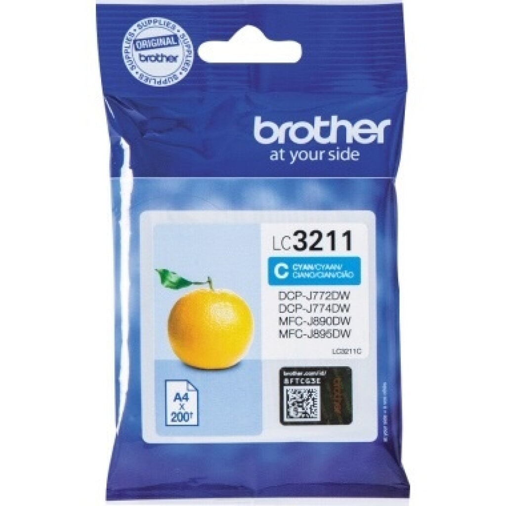 Brother Tintenpatrone LC3211C cyan Produktabbildung: Brother Tintenpatrone LC3211C cyan