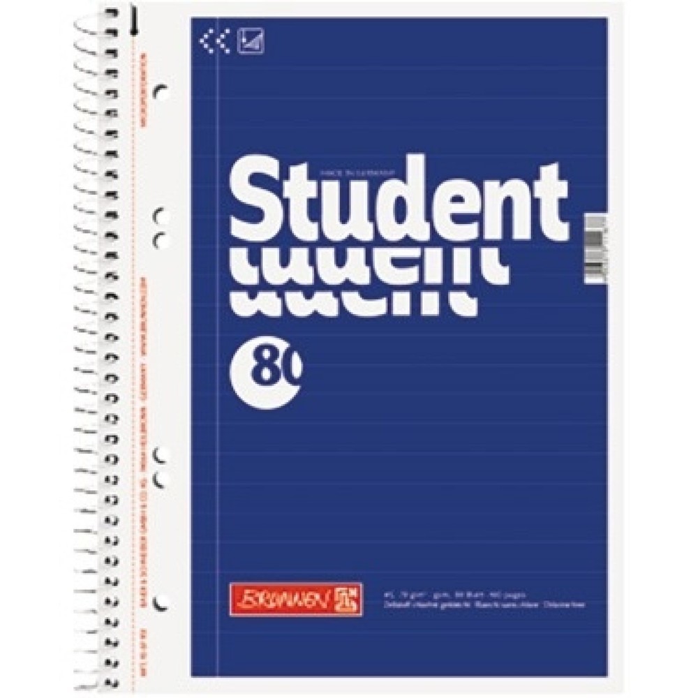 Produktabbildung: BRUNNEN Collegeblock 1067951 A5 liniert 80Bl blau