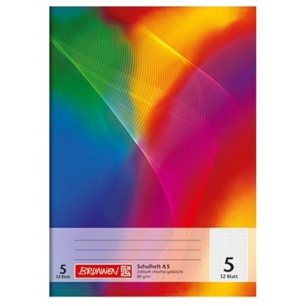 BRUNNEN Schulheft 104530502 DIN A5 32Blatt kariert Produktabbildung: BRUNNEN Schulheft 104530502 DIN A5 32Blatt kariert