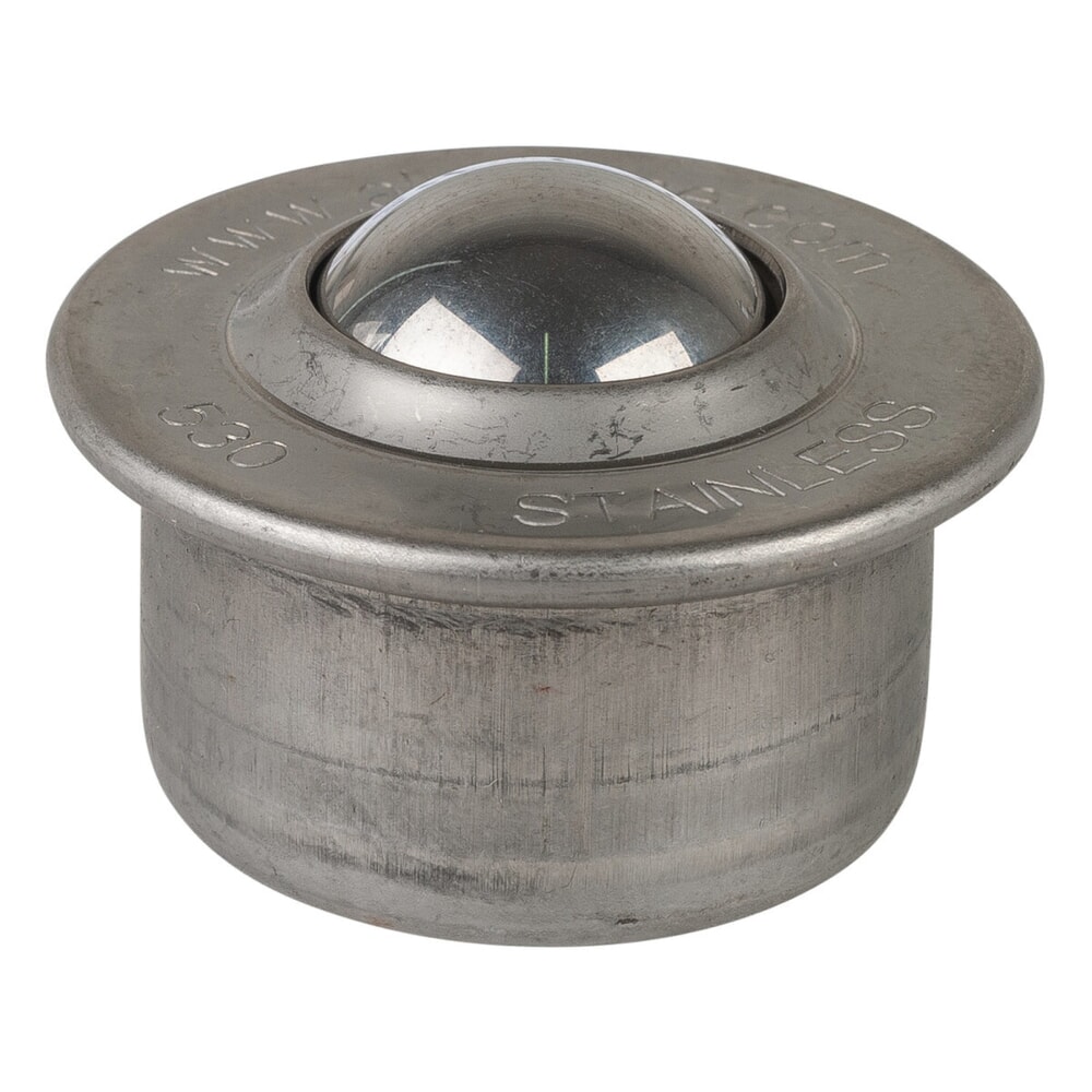 Produktabbildung Nr. 1: BS ROLLEN Kugelrolle, Stahl, Nirosta, Ø 30 mm, TK 190 kg