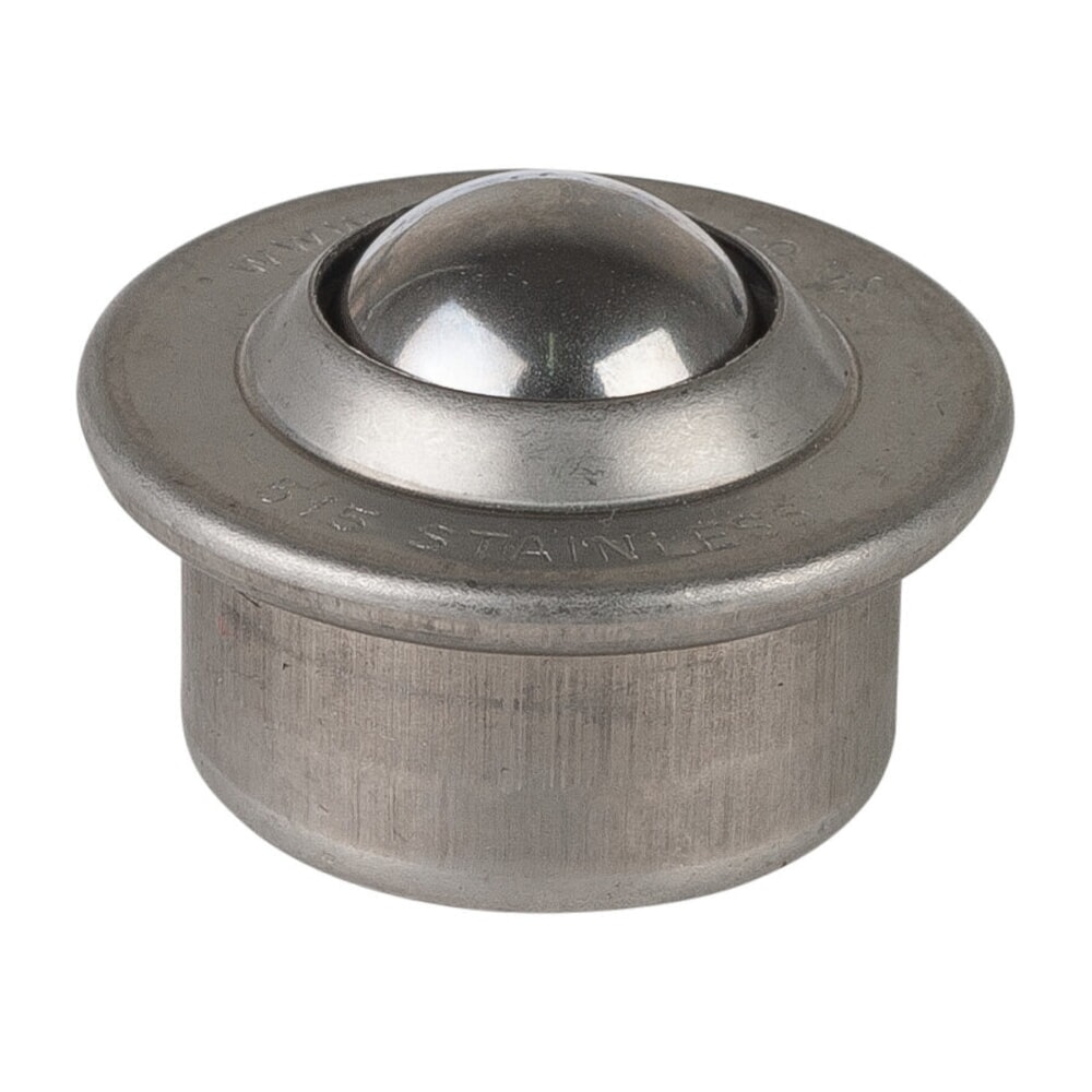 Produktabbildung Nr. 1: BS ROLLEN Kugelrolle, Stahl, Nirosta, Ø 15 mm, TK 37 kg